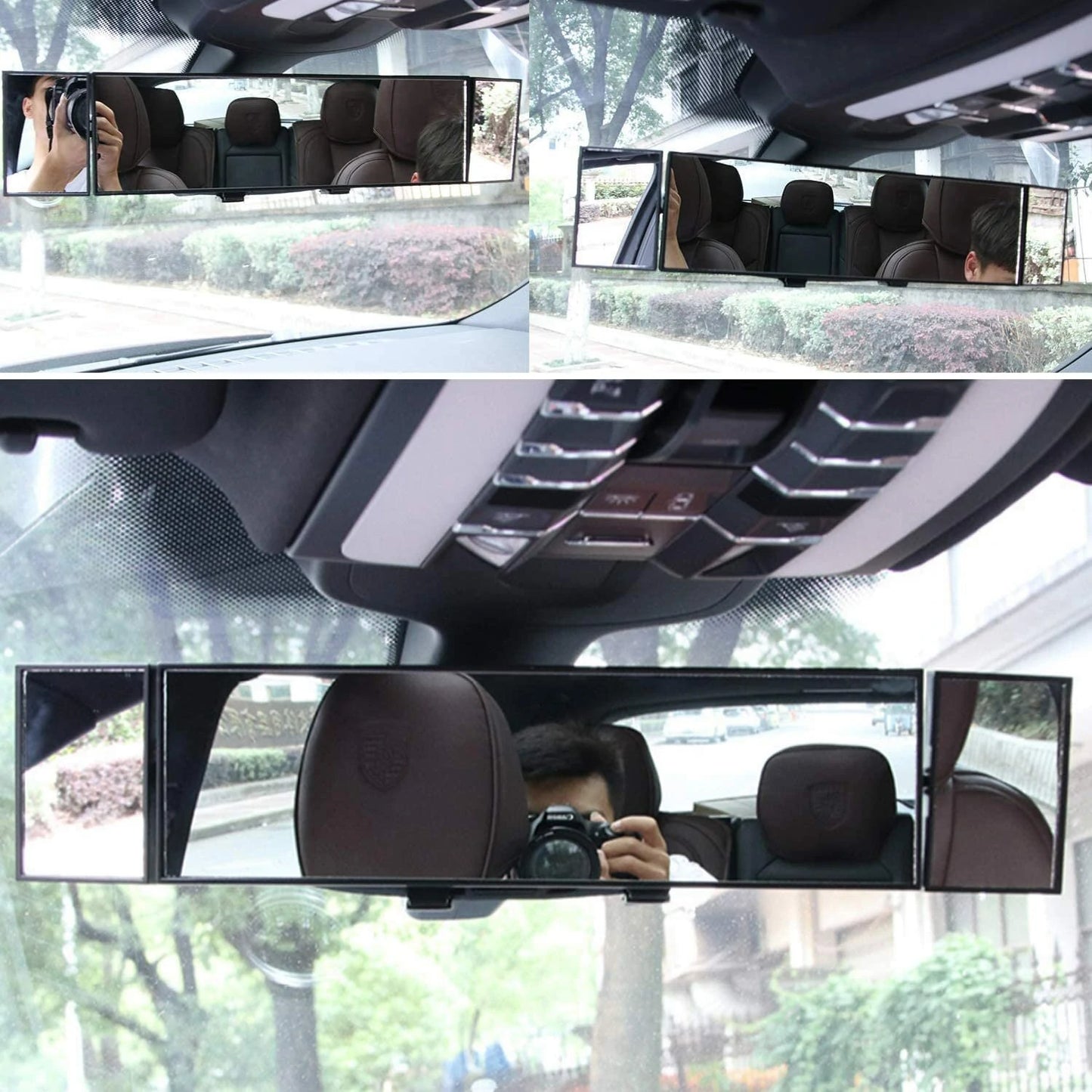 Car Clip On Rear View Mirror Convex Mirror Driving Safety Universal Wide Angle Rear View Mirror Auto Car Interior Mirrors