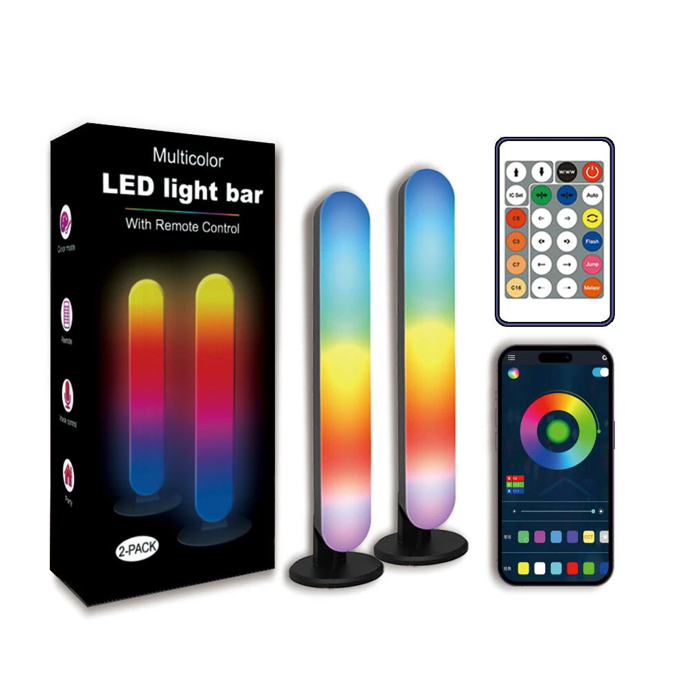 Elfeland Smart RGB Pickup Light with Remote Control USB Music Rhythm Light for Room Bar Desktop Christmas Atmosphere Lamp Decor