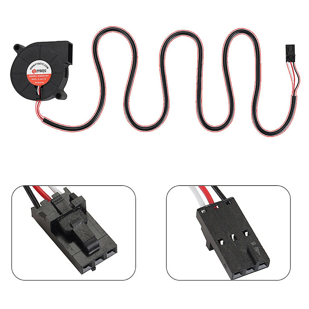 5015 5V Blower Fan 50*50*15mm Dual-ball Turbo Cooling Fan for MK3S+ 3D Printer Cooler Radiator Low Noise