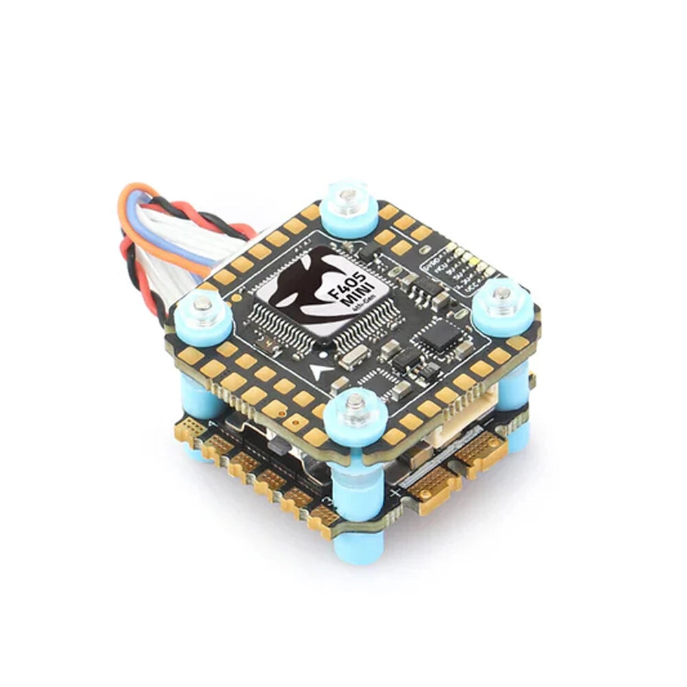 20x20mm MAMBA MK4 F405 MINI Flight Controller & F40 BLS MINI ESC / Reactor 44A MINI 8bit ESC Stack for RC FPV Racing Drones