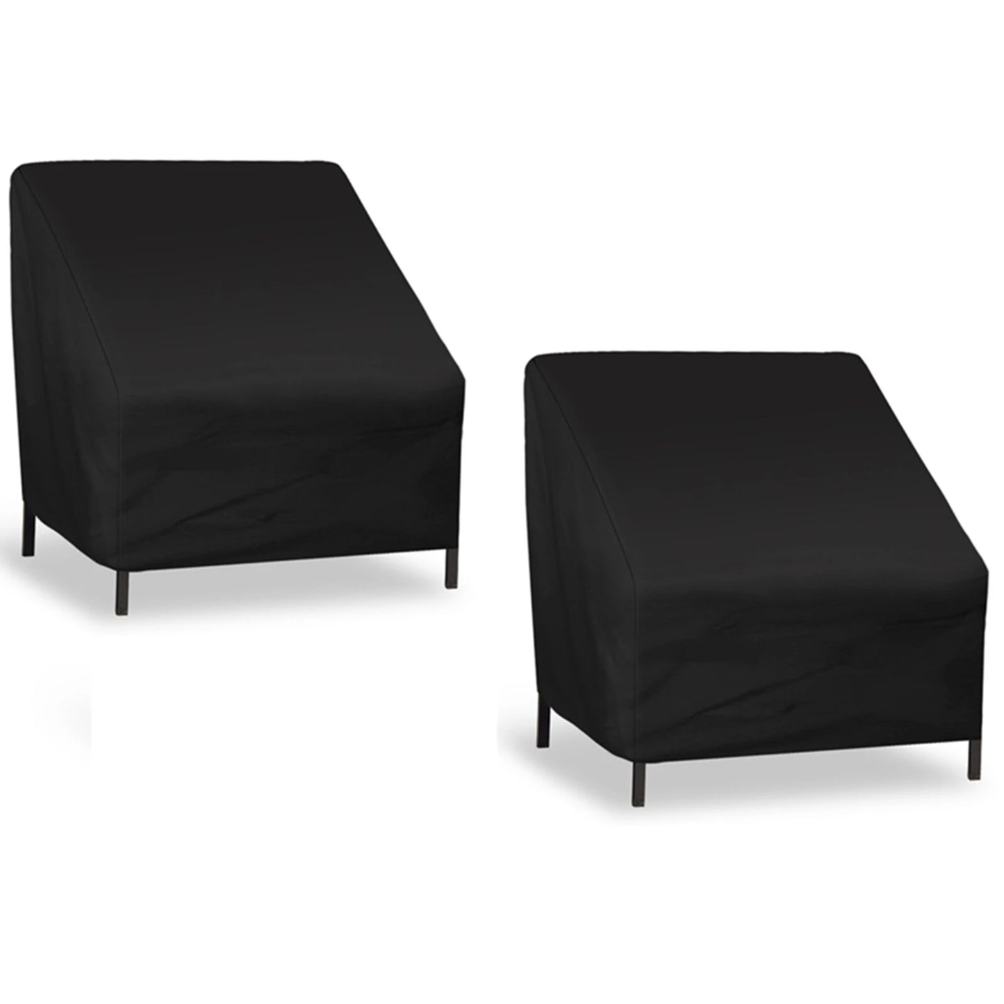 NASUM Patio Chair Covers, NASUM Outdoor Lawn Patio Furniture Cover, Lounge Deep Outdoor Seat Cover, UV Protected with Waterproof - 38''L x 31''W x 29''H, 2 Pack, Black
