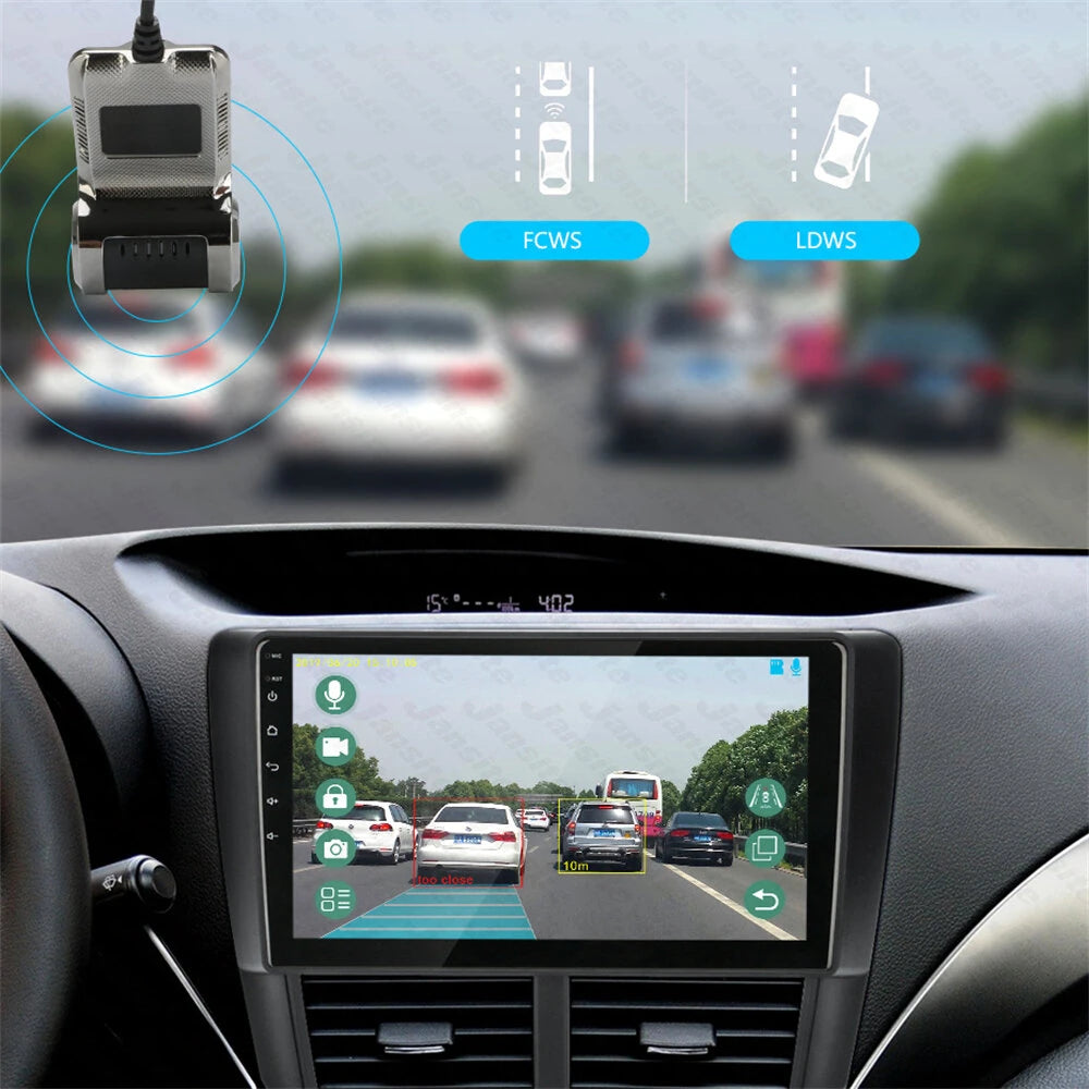 USB Car DVR Dash Cam Android ADAS LDWS FCWS Voice Alarm Warning Wide Angle Video Loop Recording Floating Display G-Shock For DVD Android Player Navigation Unit Auto Audio