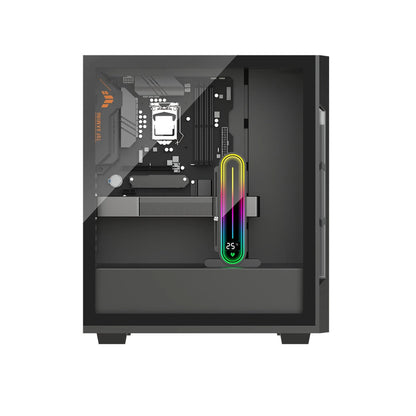 COOLMOON GH3Pro Temperature Display Magnetic Graphic Card Holder Support 5V ARGB Sync Vertical GPU Holder Aluminum Alloy Stand Bracket for Desktop Computer