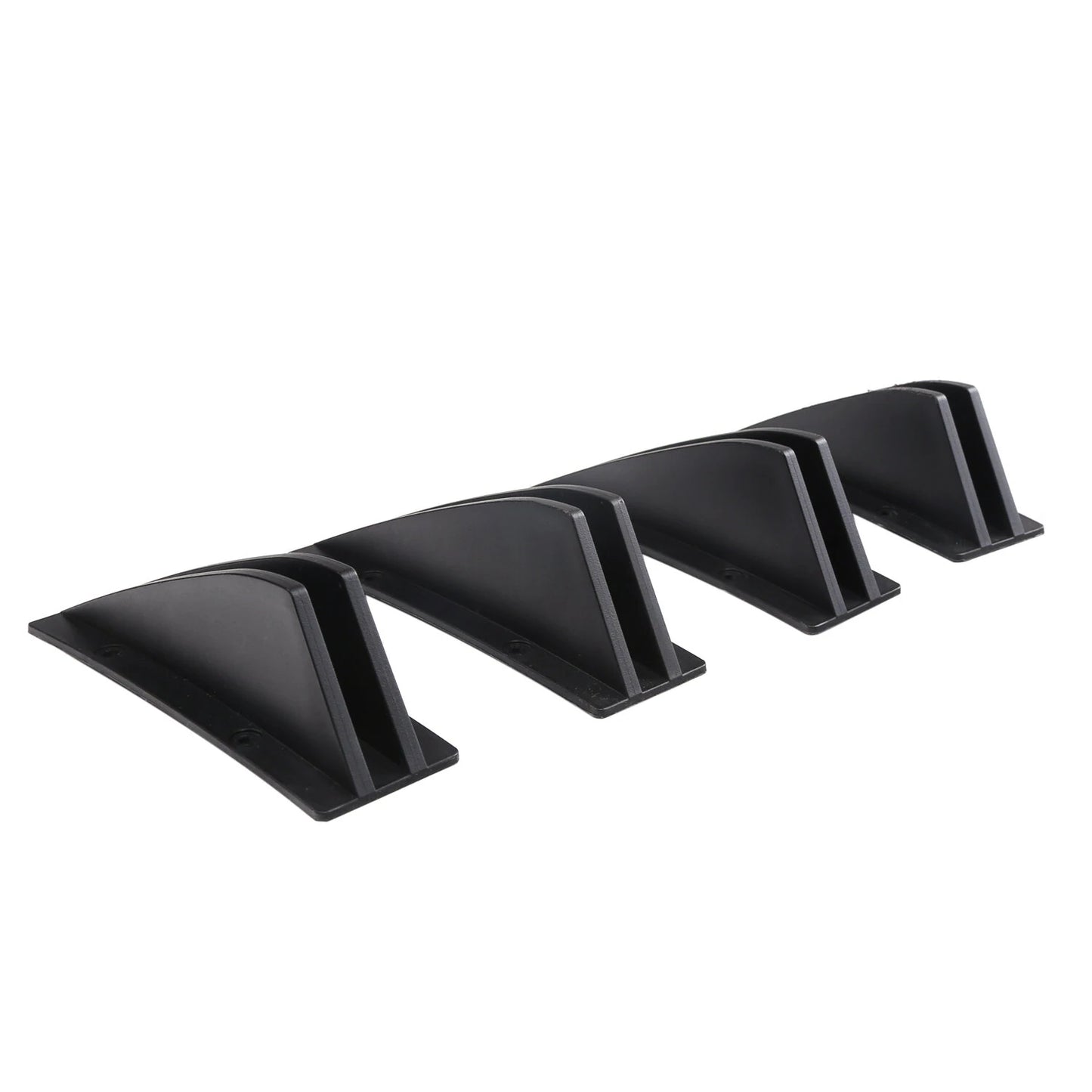 4pcs Universal Lower Rear Body Bumper Diffuser Shark Fin Diffuser Lip Splitter Shark Fins Trim