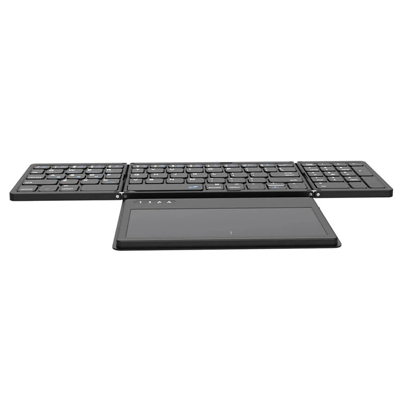 B055 Foladable Bluetooth Keyboard with Touchpad Pocket Folding Keyboard for Laptop Phone Tablet Wireless Rechargeable Keyboard