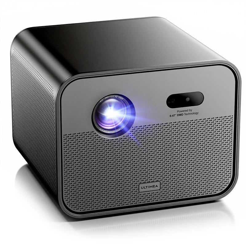 [EU Direct] ULTIMEA Poseidon E100 DLP Projector 1800 ANSI Lumens 1080P Native 3D 4K HDR10&HLG Auto Focus & 6D Keystone Google TV Dual 10W Speakers Smart Home Cinema Theater