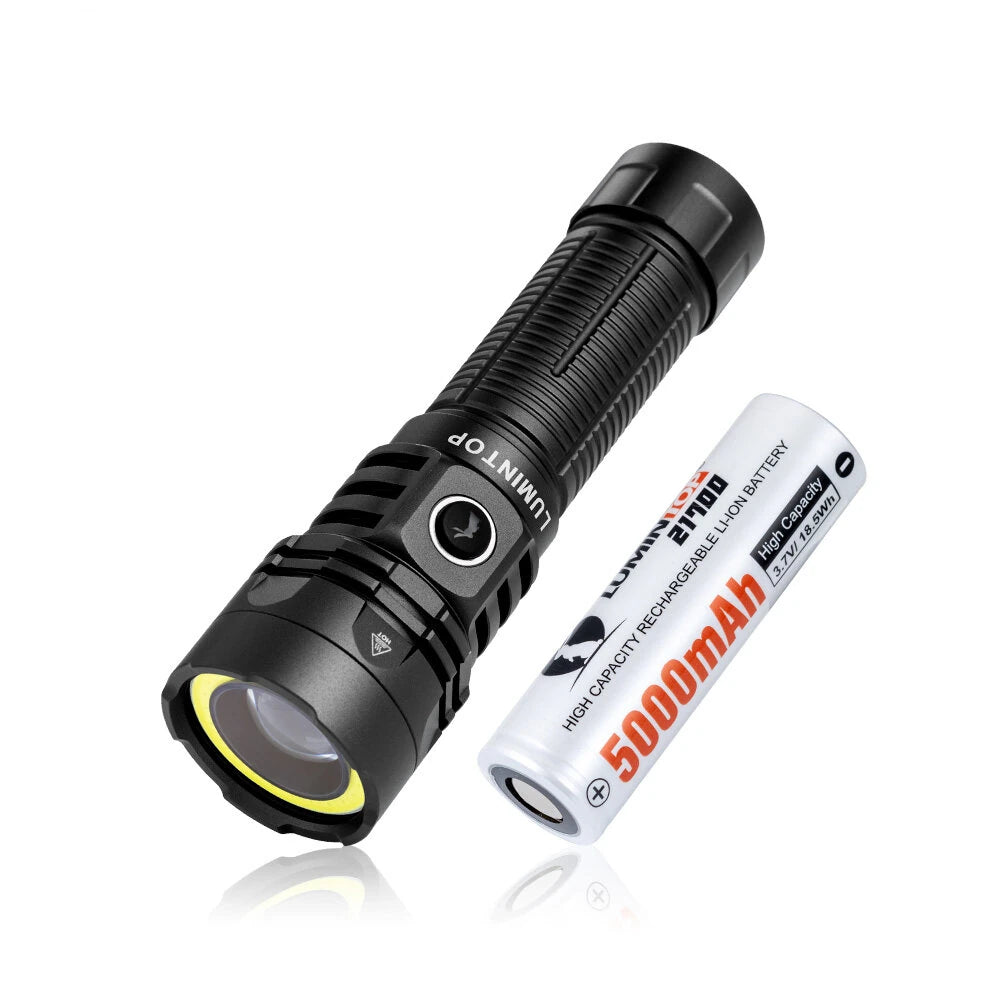 Lumintop W1 MAX 2in1 500 Meters Long Distance Spotlight Flashlight 800LM Bright LED Floodlight with 21700 Battery Magnetic Ttail USB Type-C Rechargeable LED Torhch COB Combo Light