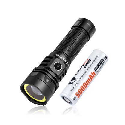 Lumintop W1 MAX 2in1 500 Meters Long Distance Spotlight Flashlight 800LM Bright LED Floodlight with 21700 Battery Magnetic Ttail USB Type-C Rechargeable LED Torhch COB Combo Light