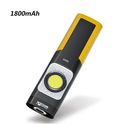 Warsun W05 USB Rechargeable Work Light with Magnetic Base, Portable Flashlight with Clip, Hook and 180 Rotation Stand Lighting for Car Repair Machine Emergency Job Site