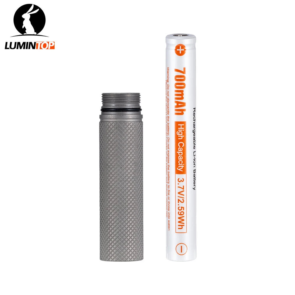 Lumintop GT NANO V3.0 700LM 400M Titanium EDC LED Keychain Flashlight 10280/10750 Li-ion Battery Mini Torch, Type-C USB Rechargeable Portable Camping Light Outdoor EDC Survival Tools