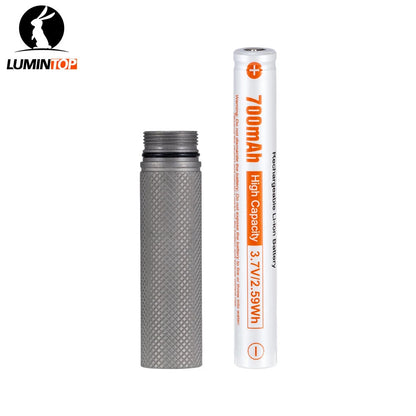 Lumintop GT NANO V3.0 700LM 400M Titanium EDC LED Keychain Flashlight 10280/10750 Li-ion Battery Mini Torch, Type-C USB Rechargeable Portable Camping Light Outdoor EDC Survival Tools