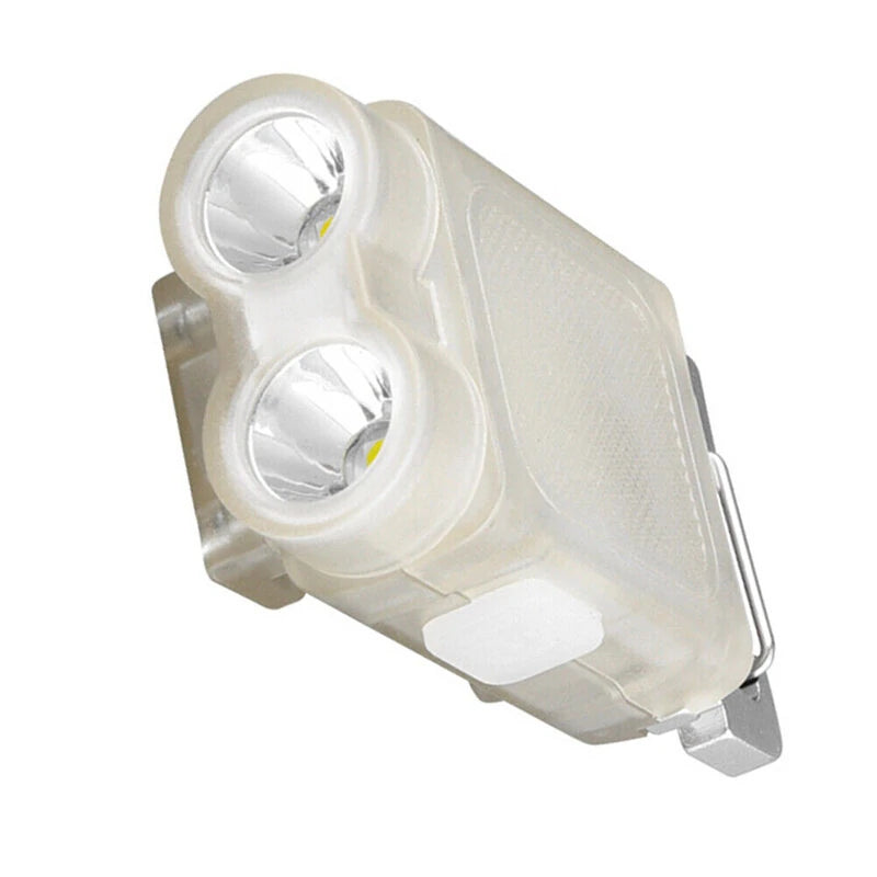 Mini Multifunctional Hat Clip Light Dual Light Source Pocket Flashligh LED Headlight For Outdoor Night Fishing Camping Hiking Emergency Light