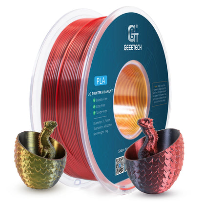 [EU/UK Direct]Geeetech Silk Tri-Color PLA 3D Printer Filaments 1.75mm 1kg/roll High Compatibility No Warping Multicolor Filament Strong Layer Adhesion for Printing
