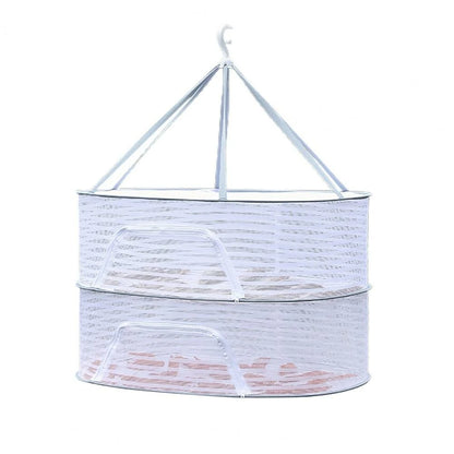 Folding Hanging Drying Rack Mesh Dryer with Zippers For Shrimp Fish Fruit Vegetables Herb
