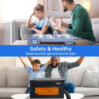 iKier E1 Laser Engraver Protective Cover Enclosure Foldable Dust-Proof Cover for All Brand Laser Engraver Eye Protection nsulates Against Noise Fumes and Odors