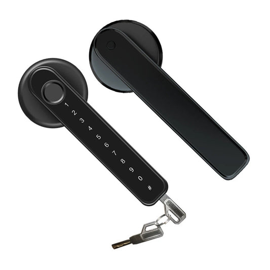 Smart Electronic Door Lock Fingerprint Password Key Unlock 0.25S Fast Response Long Battery Life Anti-Peep Password for Office Hotel Wooden Door