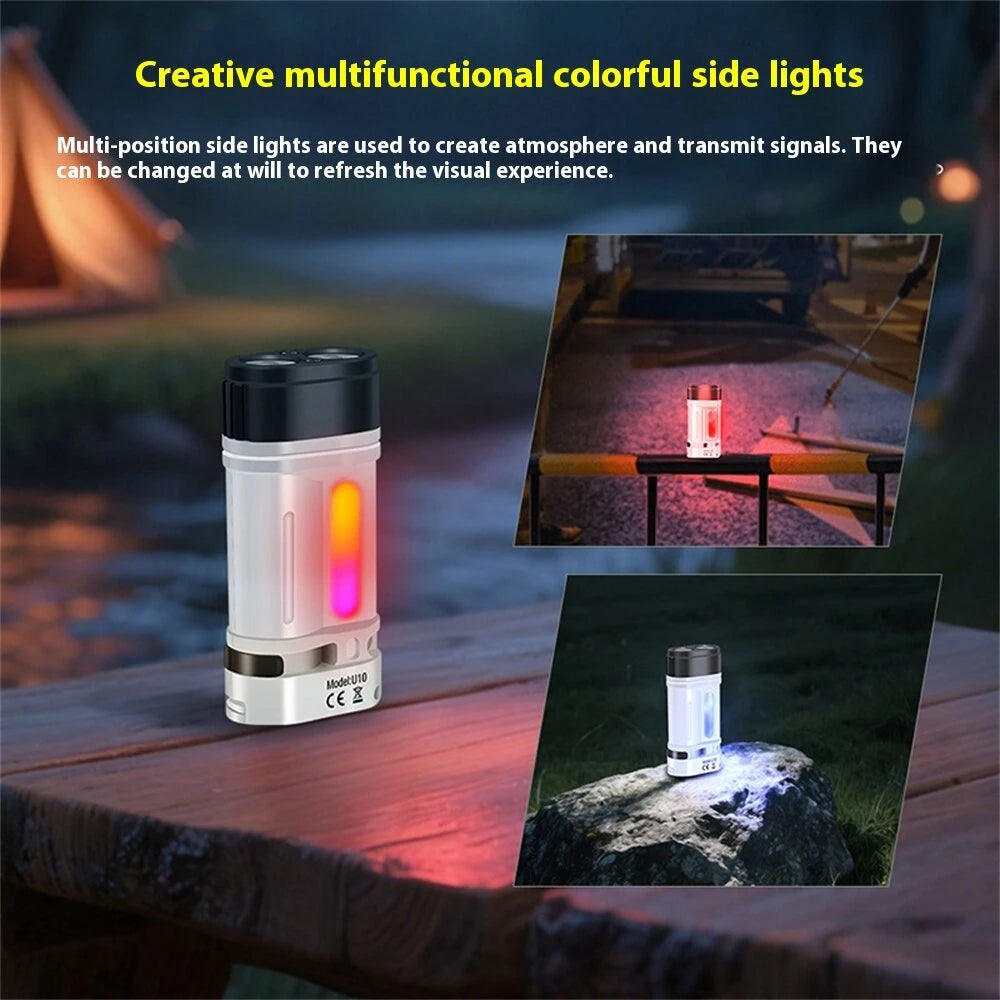 SEEKNITE U10 410LM Aluminum Alloy EDC Keychain Flashlight Built-in 14500 Battery High Power LED Torch USB Rechargeable Portable Magnetic Clip Light