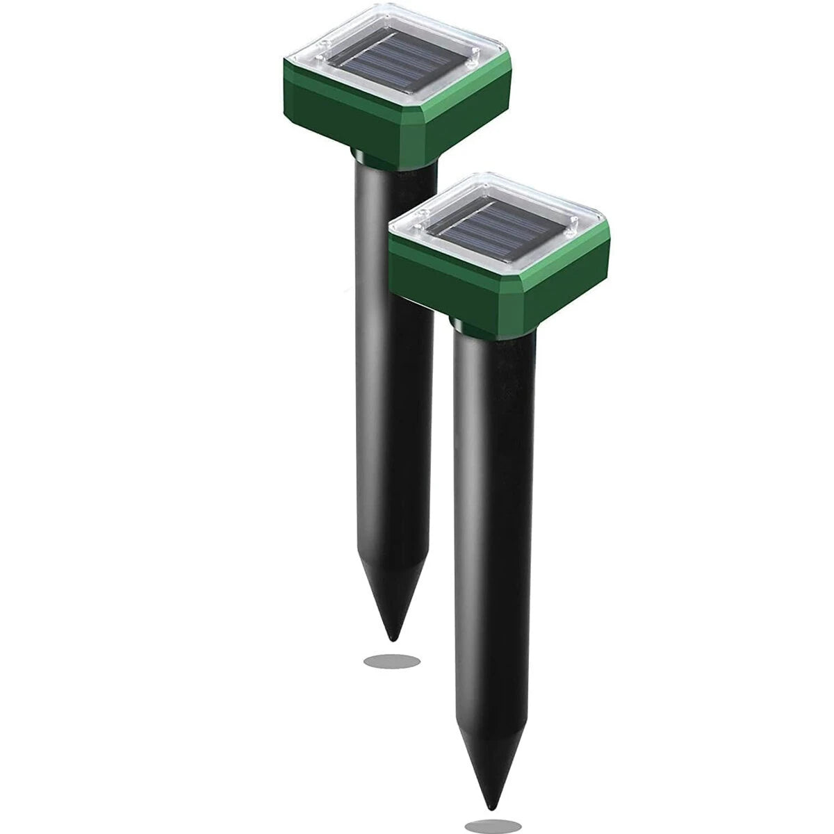 Solar Powered Mole Repellent Stakes 8pk Ultrasonic Gopher Snake Deterrent Waterproof Easy Install Offers Wide Coverage Up to 7500 Square Feet Per Stake for Outdoor Lawns and Gardens