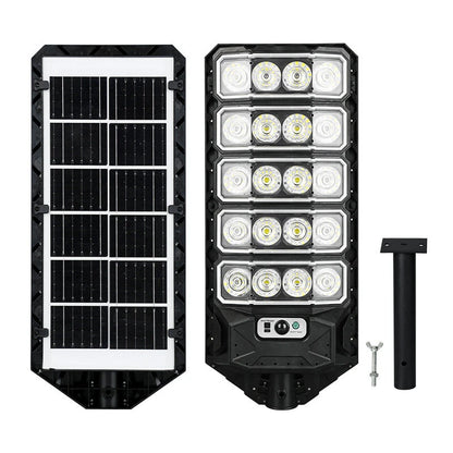 Elfeland 50W Outdoor Solar Street Light with Motion Sensor Light Sensor IPX4 Waterproof 3 Light Modes LED Floodlight