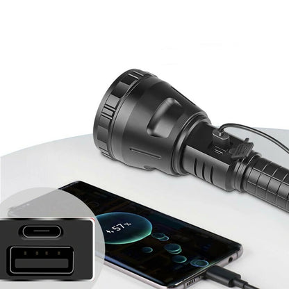 3000LM Strong Light Flashlight Large Light Cup Fixed Focus Outdoor Flashlight With Electronic Display