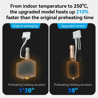 Anycubic Kobra S1 Upgrade Hotend Kit 320C High Temperature 600mm/s Print Speed 20000mm/s Acceleration Hardened Steel Nozzle for High Speed 3D Printing