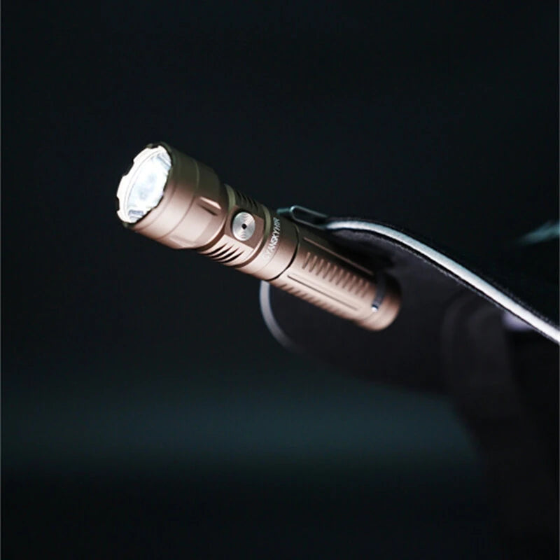 CYANSKY H1R EDC 14500 Flashlight with 700 Lumens 400M Output, Multifunctional Rechargeable Mini Torch Camping and Hiking Lantern Outdoor Light