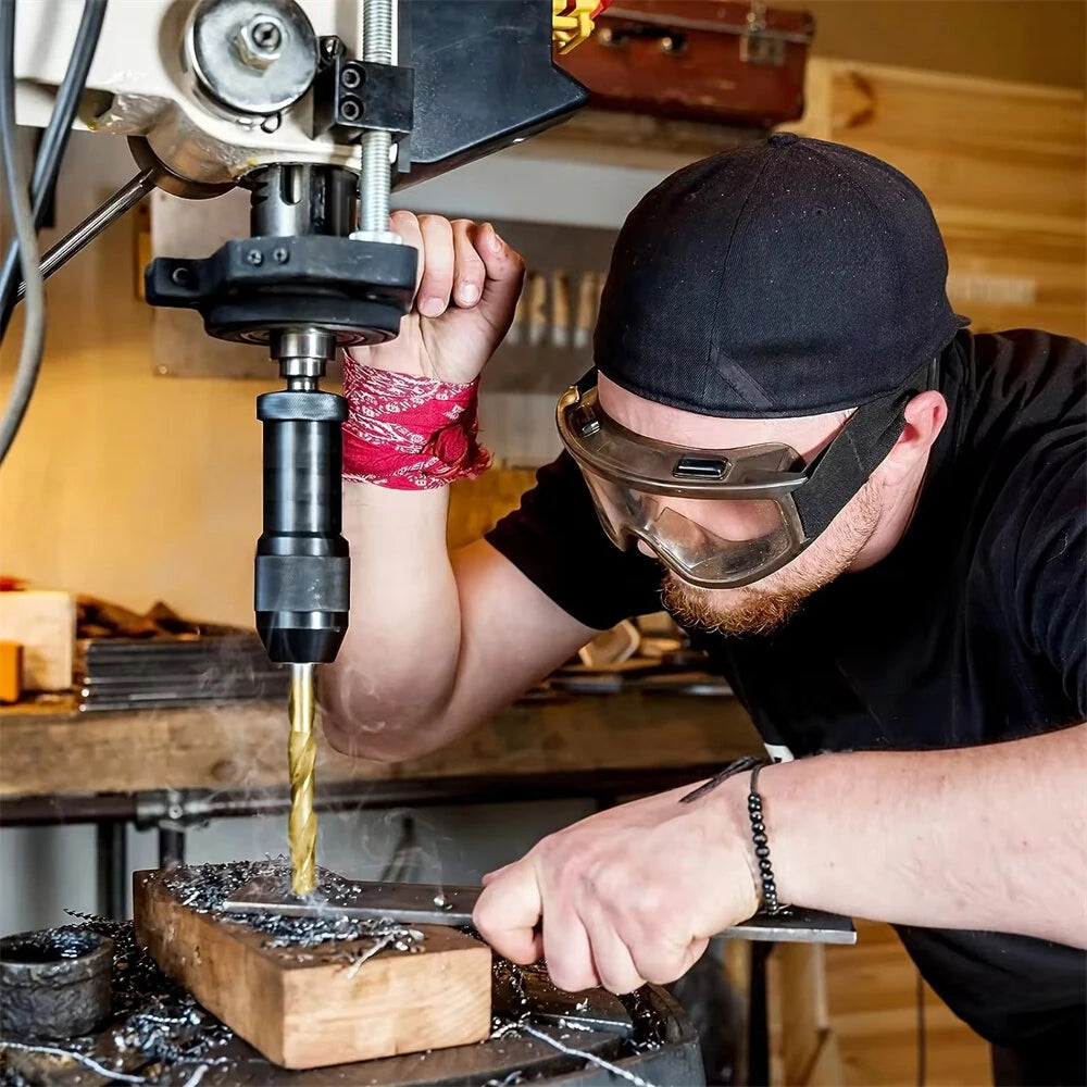 13PCS HSS Metric Drill Bits Set 1.5mm to 6.5mm for Glass Metal Tile Concrete Professional Masonry Drilling Tools