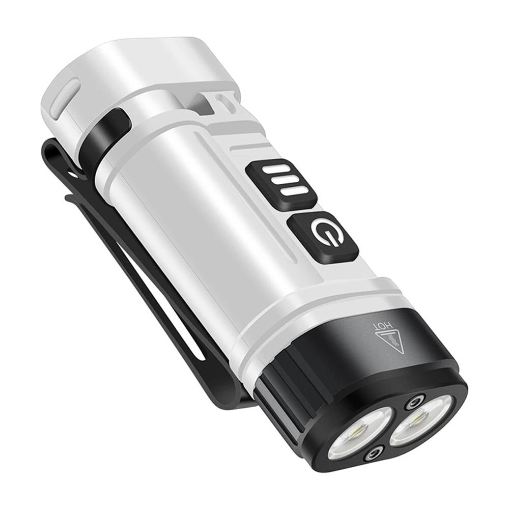 SEEKNITE U10 410LM Aluminum Alloy EDC Keychain Flashlight Built-in 14500 Battery High Power LED Torch USB Rechargeable Portable Magnetic Clip Light