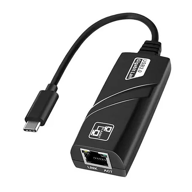 USB3.0 Gigabit Ethernet Adapter Type-C to RJ45 Network Card Mini PC Desktops Laptop Accessories Plug and Play