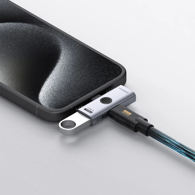 Hagibis TUA08 2-in-1 USB-C Adapter Type-C to USB-A+PD100W 10Gbps High Speed Data Dongle Adapter for Laptop Phone Tablet