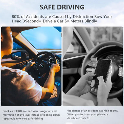 GEYIREN C500 Auto OBD2 HUD Head-Up Display EOBD Windshield Car Speedometer Projector Digital  For All Car