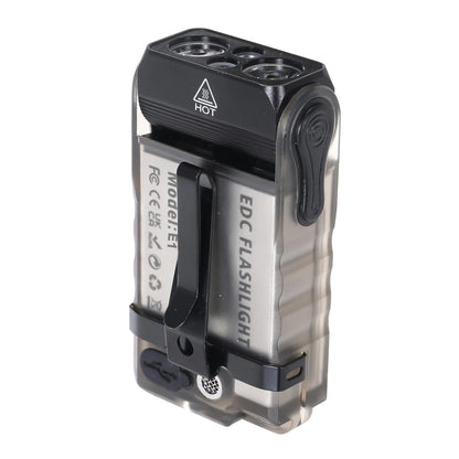 Astrolux E1 1000 Lumens EDC Keychain Flashlight with Sound Alarm RGB Light 1100mAh 180 Rotation Mini Tactical LED Floodlight Type-C USB Fast Chargring IP67 Powerful Work Lamp for Outdoor Protection, Walking, Running, Hiking and Camping