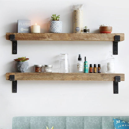 4PCS Wall Mounted Floating Shelves Holder DIY Storage Shelving Display Bracket