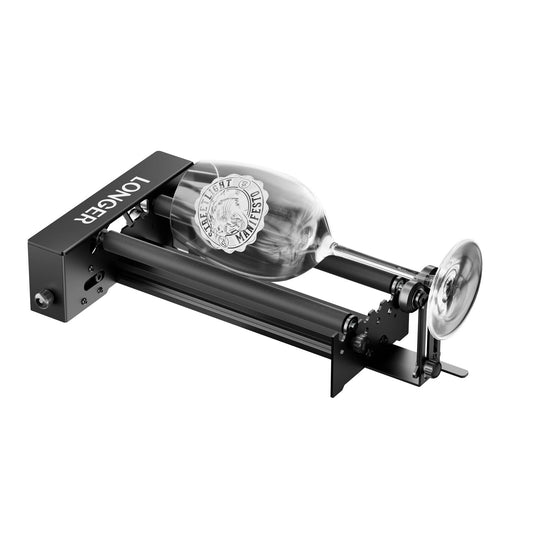 [EU/US Direct]LONGER Roller Kit 360 Rotary Engraving Accessory Height Adjustable Wide Compatibility for Cylindrical Objects and Extended Plate Engravings Laser Engraving Machines High Precision Tools