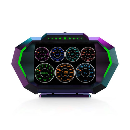 P24 Head Up Display Dual System Digtial Water Oil Temp Turbo Press lnclinometer HUD OBD2 Car Accessory On-board