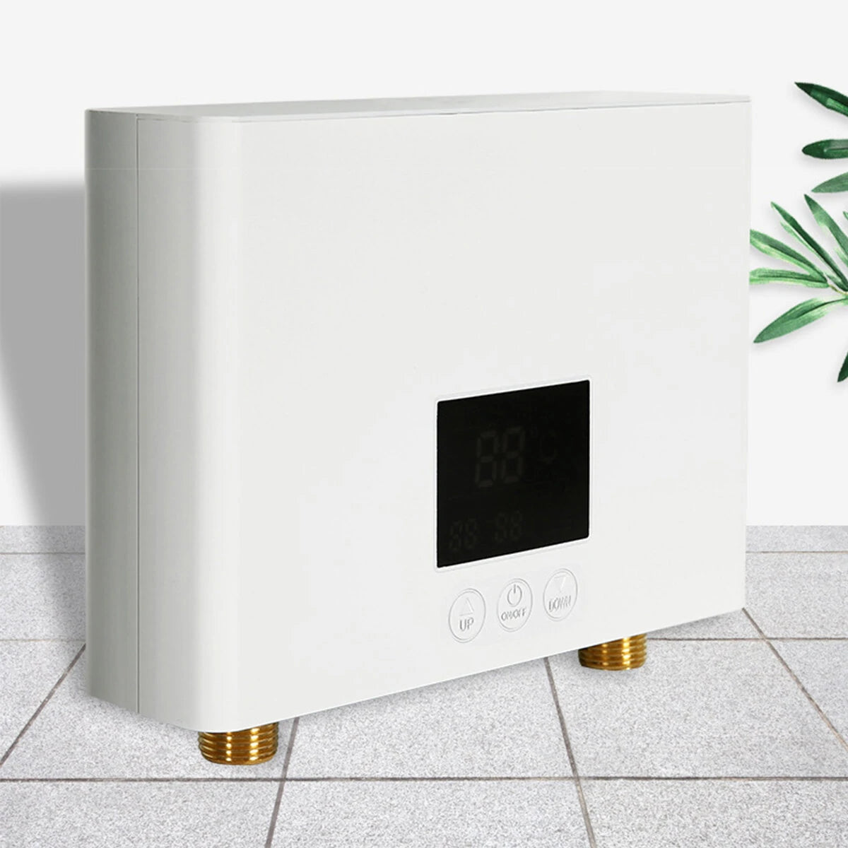 NovuLife Instant with Remote Control Water Heater Wall Mounted Electric Hot Water Heater Thermostat Fast Heating Kitchen Bathroom Shower