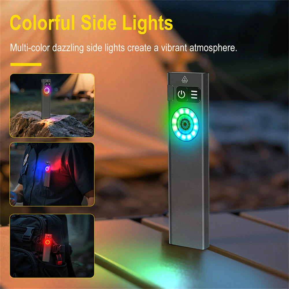 SEEKNITE U8 650LM EDC LED Flashlight Multi Modes Signal Light Moodlight Type-C Rechargeable Work Light Torch with Magnet Waterproof Camping Pocket Lantern