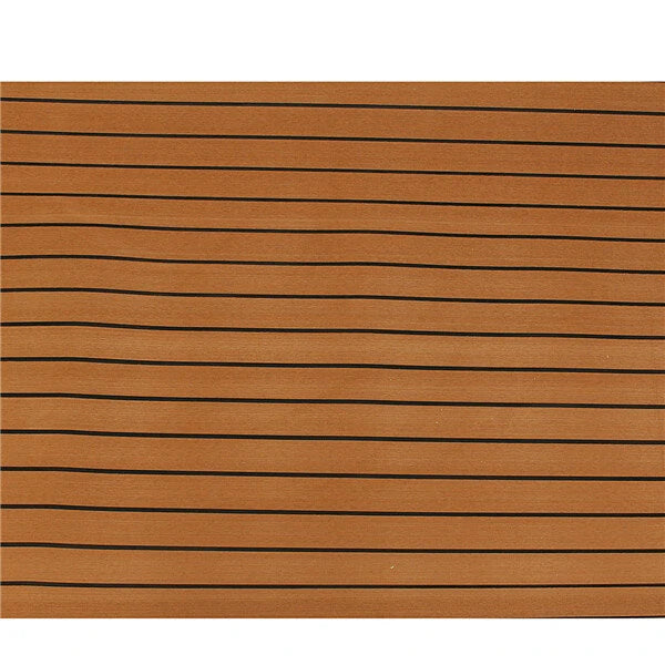 ELuto 240cm x 90cm x 5mm EVA Foam Teak Decking Sheet Boat Yacht Floor Mat Self-Adhesive Marine Flooring Faux Carpet Sticker Non-slip