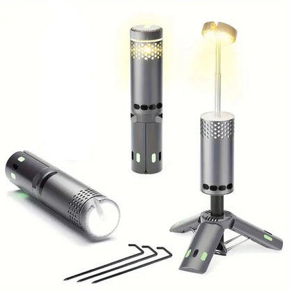 Bikight YL-301 Height Adjustable Telescopic Camping Light 10000mAh USB Rechargeable Portable LED Work Light Magnet Tripod Base Tent Telescopic Camping Lantern