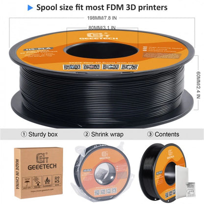 [EU/UK Direct]Geeetech HS-PLA 3D Printer Filament 1.75mm 1kg/roll High Speed High Accuracy No Clog No Bubble Fast Curing Enhanced Printing Quality
