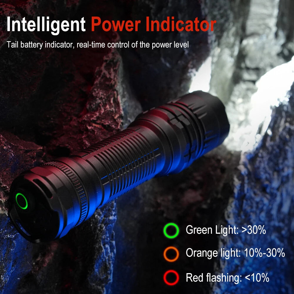 SEEKNITE ST13 1800 Lumens Compact EDC LED Flashlight USB Rechargeable Tactical Mini Torch, 5 Modes Super Bright IPX6 Waterproof for Camping Outdoor Emergency