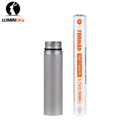 Lumintop GT NANO V3.0 700LM 400M Titanium EDC LED Keychain Flashlight 10280/10750 Li-ion Battery Mini Torch, Type-C USB Rechargeable Portable Camping Light Outdoor EDC Survival Tools