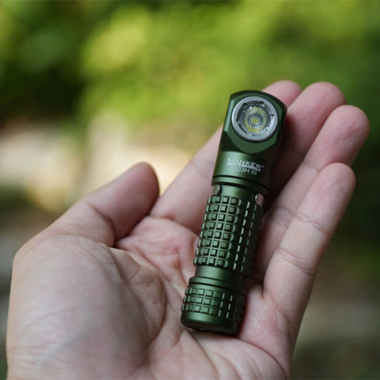 Manker E03H III 1200LM Magnetic Tail EDC LED Flashlight Built in 14500 Battery Rechargeable Portable Mini Torch, with White/Red/Green Filters Clip L-shape Pocket Light