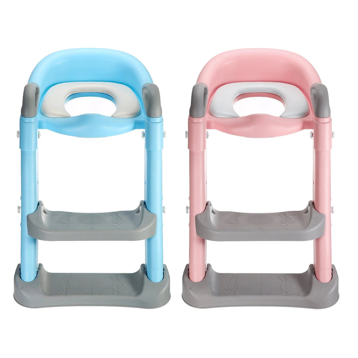 Kids Foldable Auxiliary Toilet Ladder Infant Baby Step Ladder Folding Toilet Child Toilet Ring Supplies