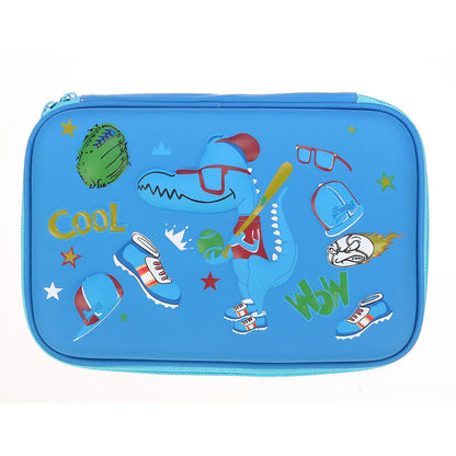 EVA Cartoon Pencil Case Pen Bag Large Mermaid Crocodile Dinosaur Pencil Box Kids School Students Stationary Gifts