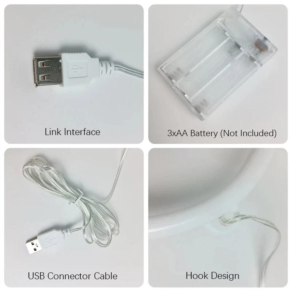 Halloween Bat Moon Neon Sign LED Light USB or Battery Powered IP42 Waterproof Festive Wall and Table Decor