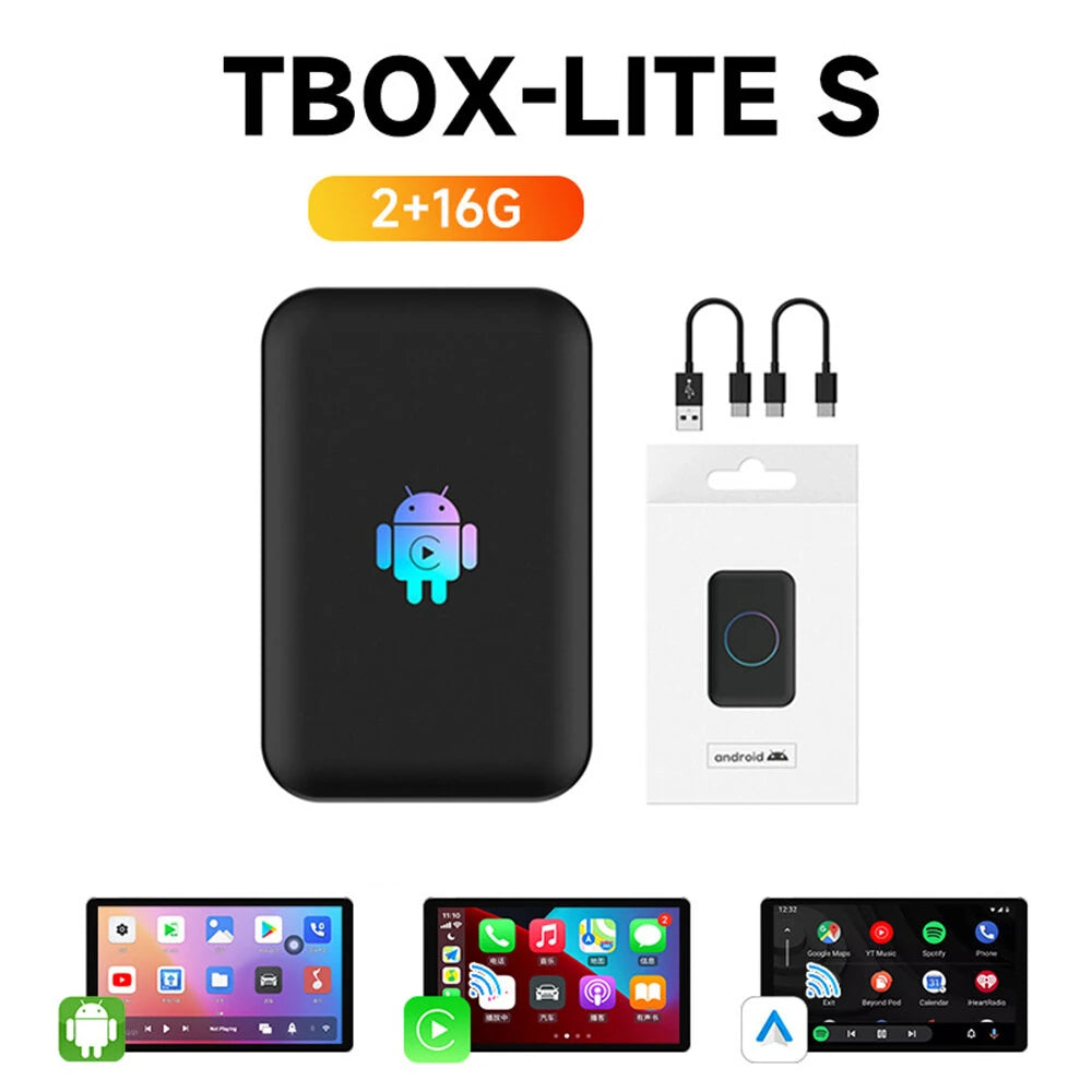 3-in-1 Wireless Adapter Android 9.0 Bluetooth 5.4 Compatible CarPlay Android Auto for Streaming Music Movies Gaming