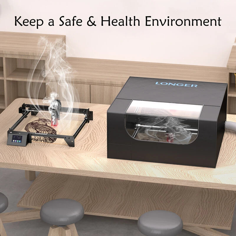 [EU/US Direct]LONGER Laser Engraver Enclosure for Longer RAY5 27.5x27.5x12.99 Inches Heat Resistant Large Space Dust Proof Noise Reducing Flame Retardant Protective Cover