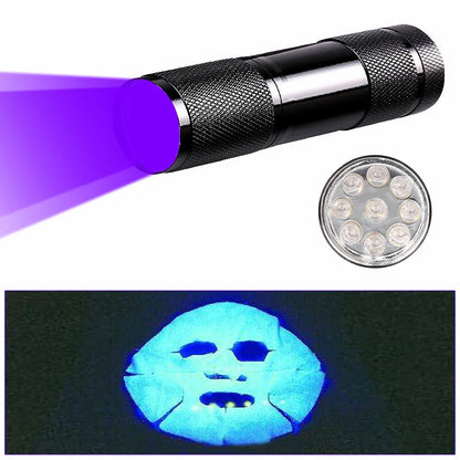 BIKIGHT U01 9x LED Violet Light Multifunction UV LED Flashlight Fluorescence Detection Pen AAA