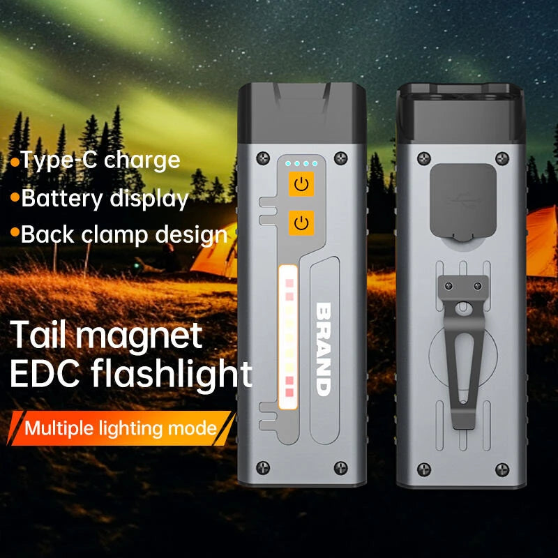 Bikight SD19 Brightness LED Flashlight with COB Sidelight White Red Blue Multi Light Source Multifunctional LED Torch Outdoor Camping Tent Light Maintenance Work Lamp